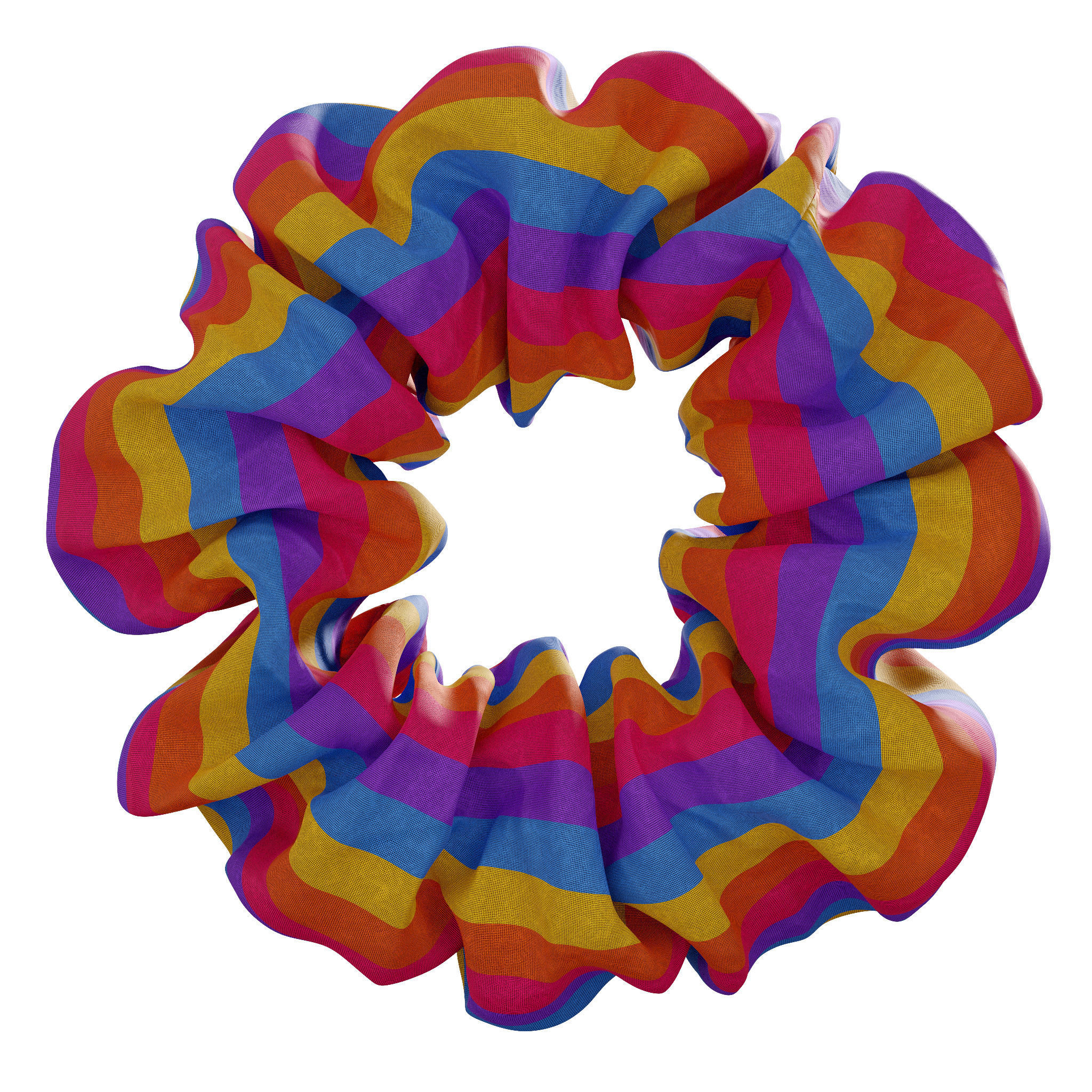 Scrunchie rainbow 3D model_9