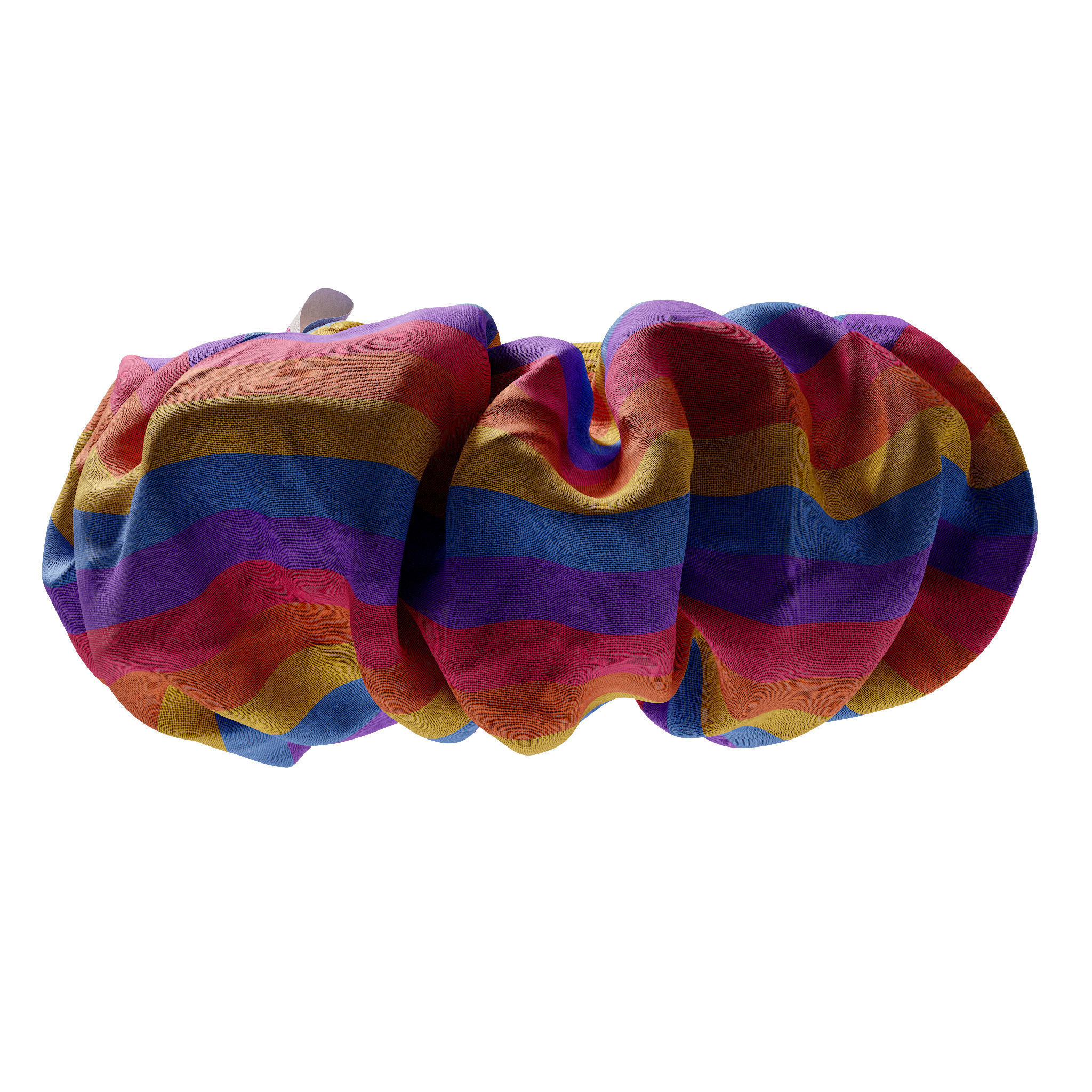 Scrunchie rainbow 3D model_6