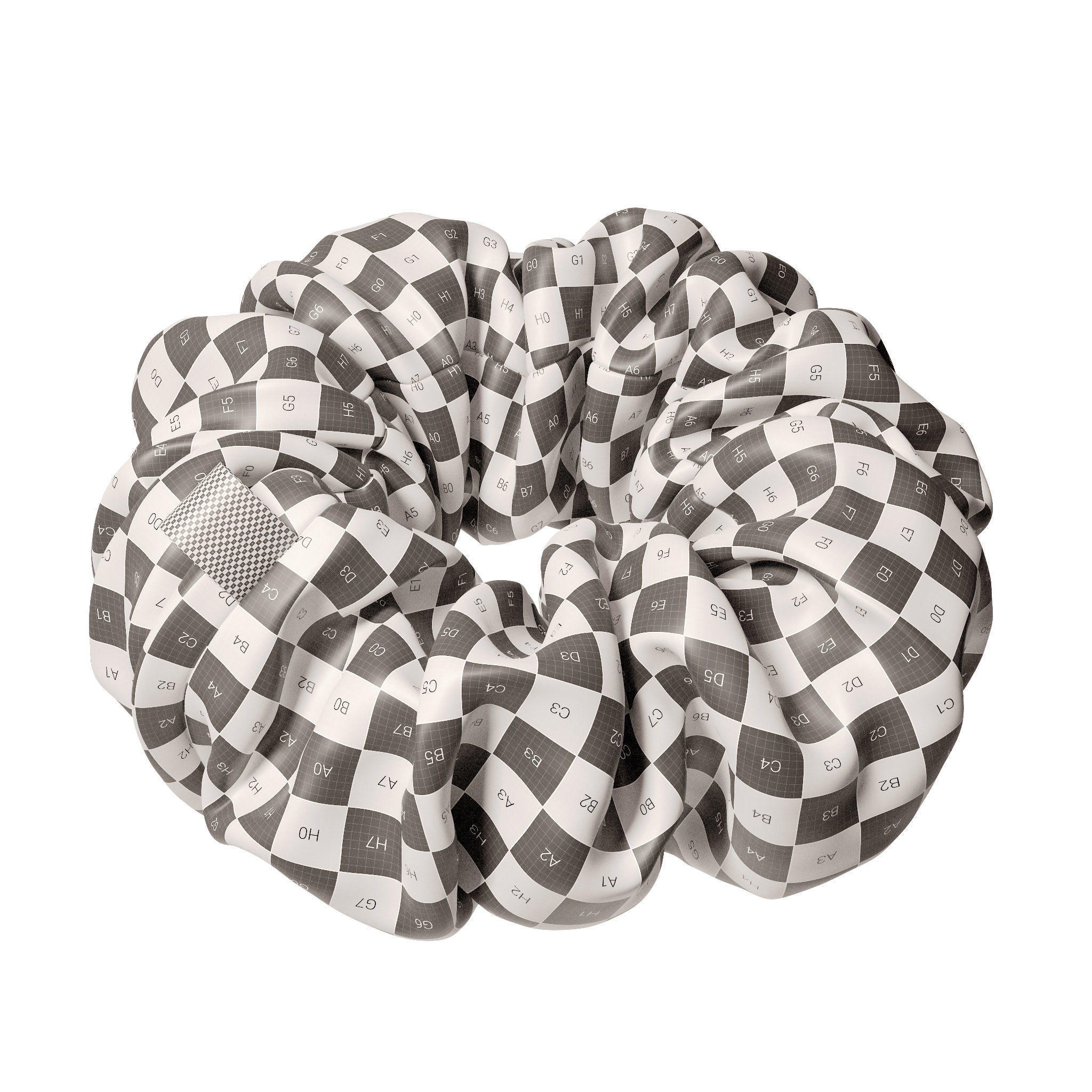 Scrunchie rainbow 3D model_11