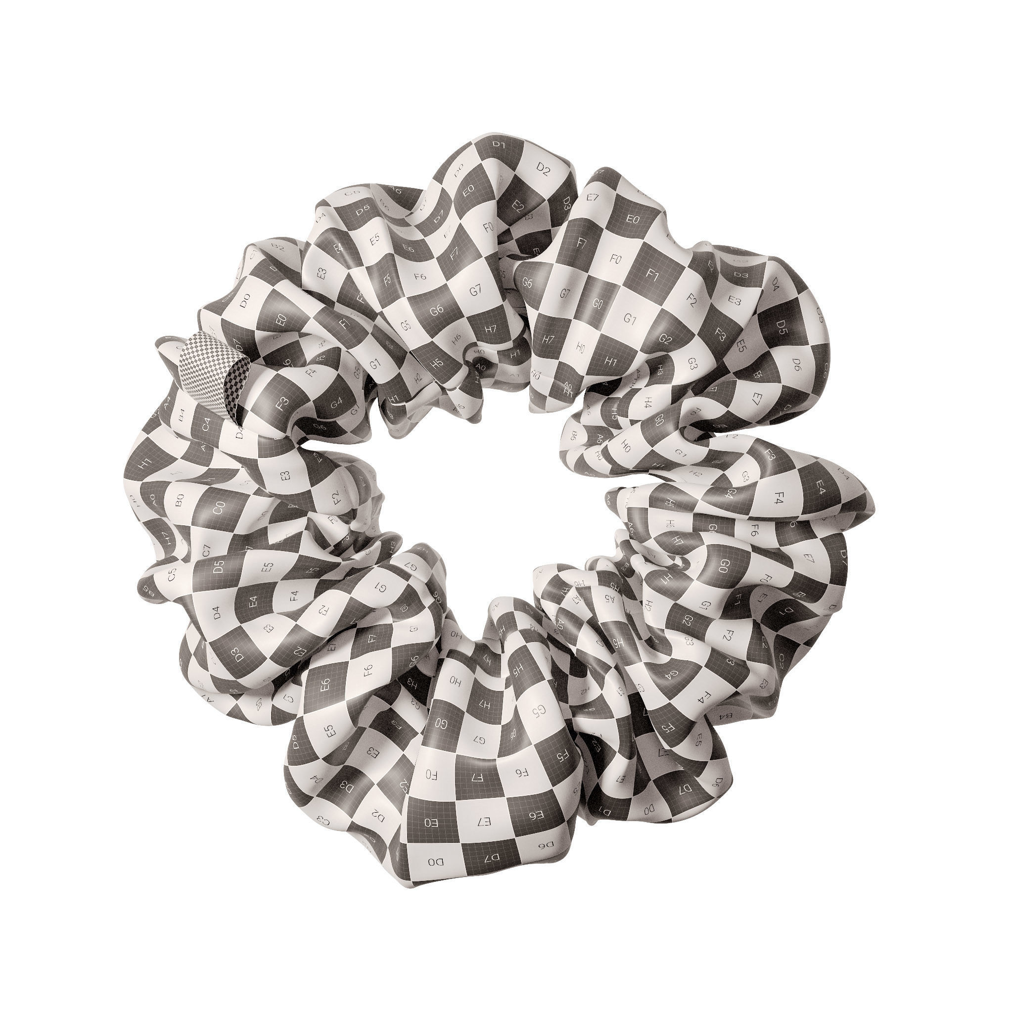 Scrunchie rainbow 3D model_10