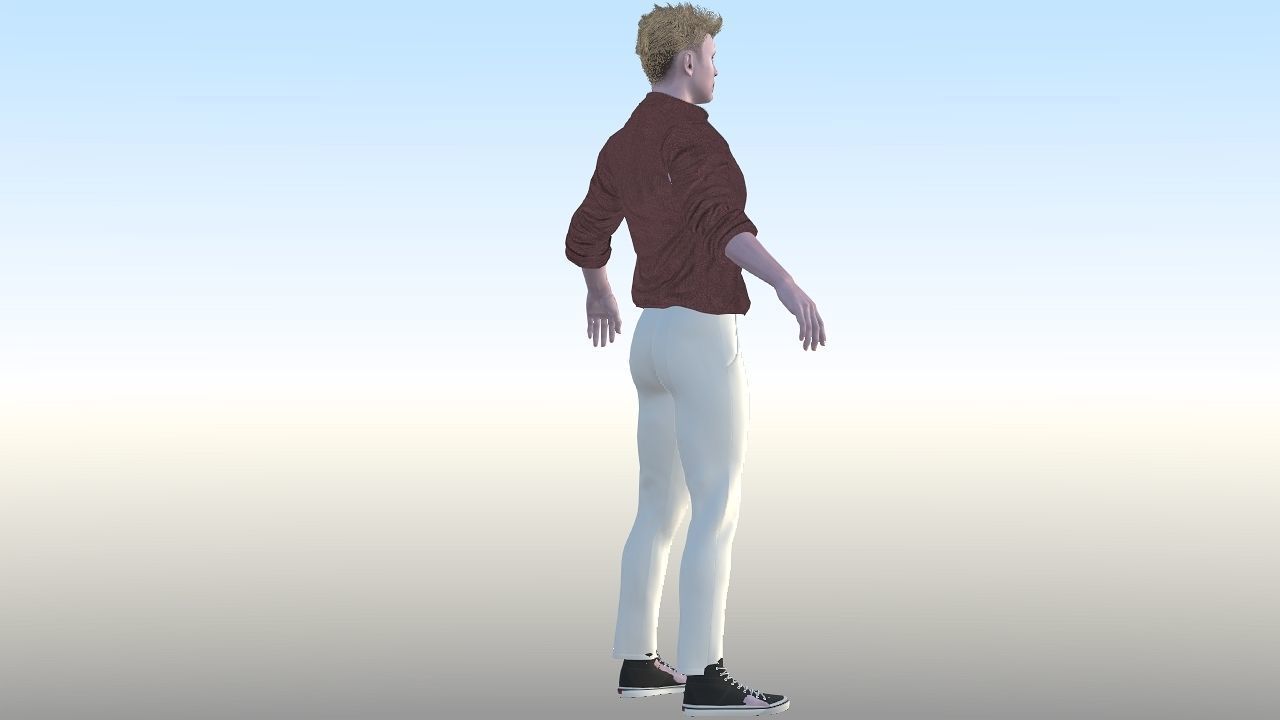 John Commer Low-poly 3D model_5