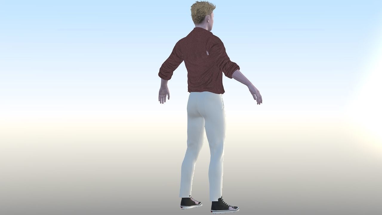 John Commer Low-poly 3D model_6