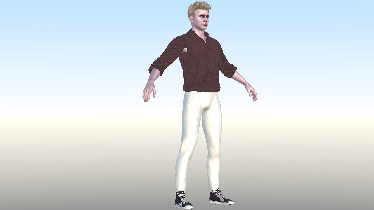 John Commer Low-poly 3D model_2