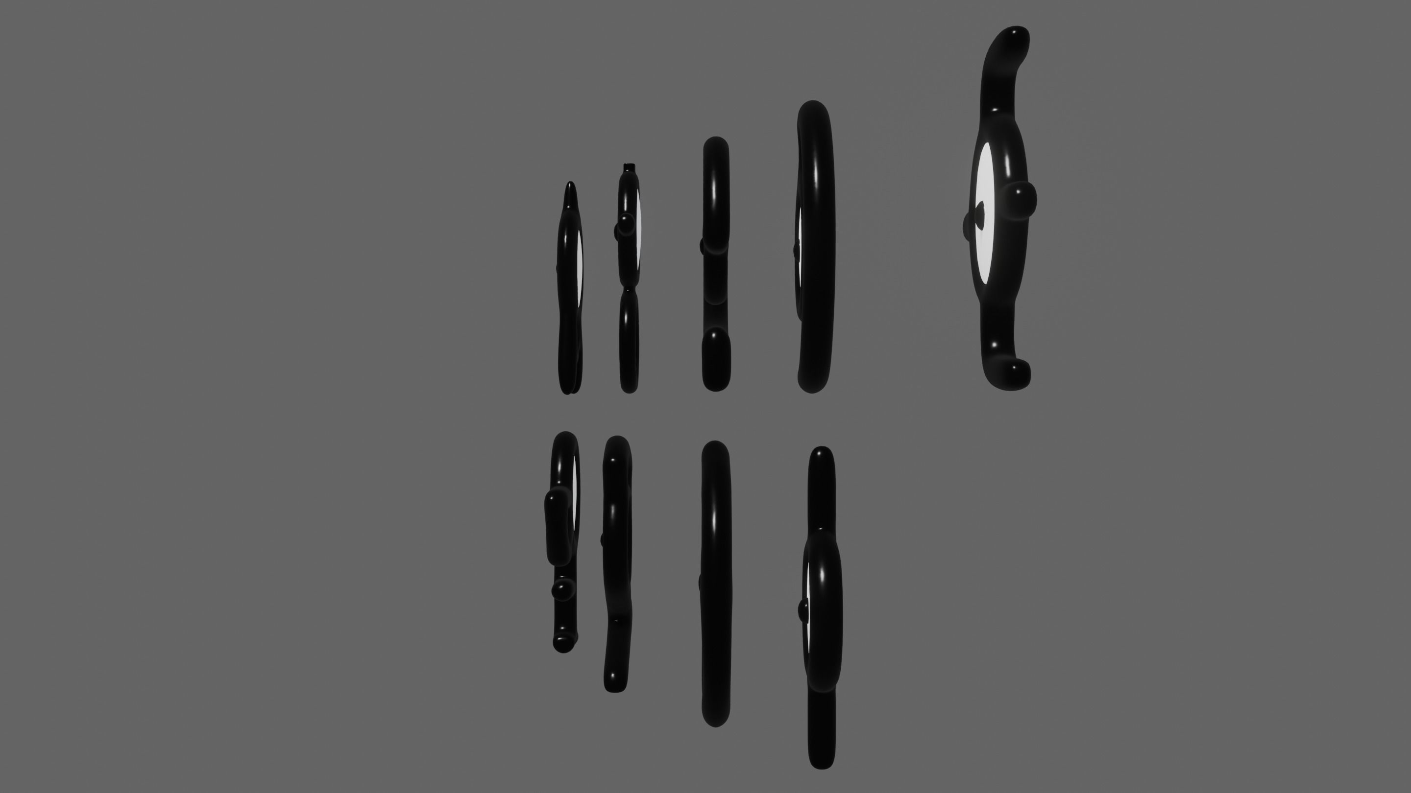 Pokemon Unown Set 1 3D model_10