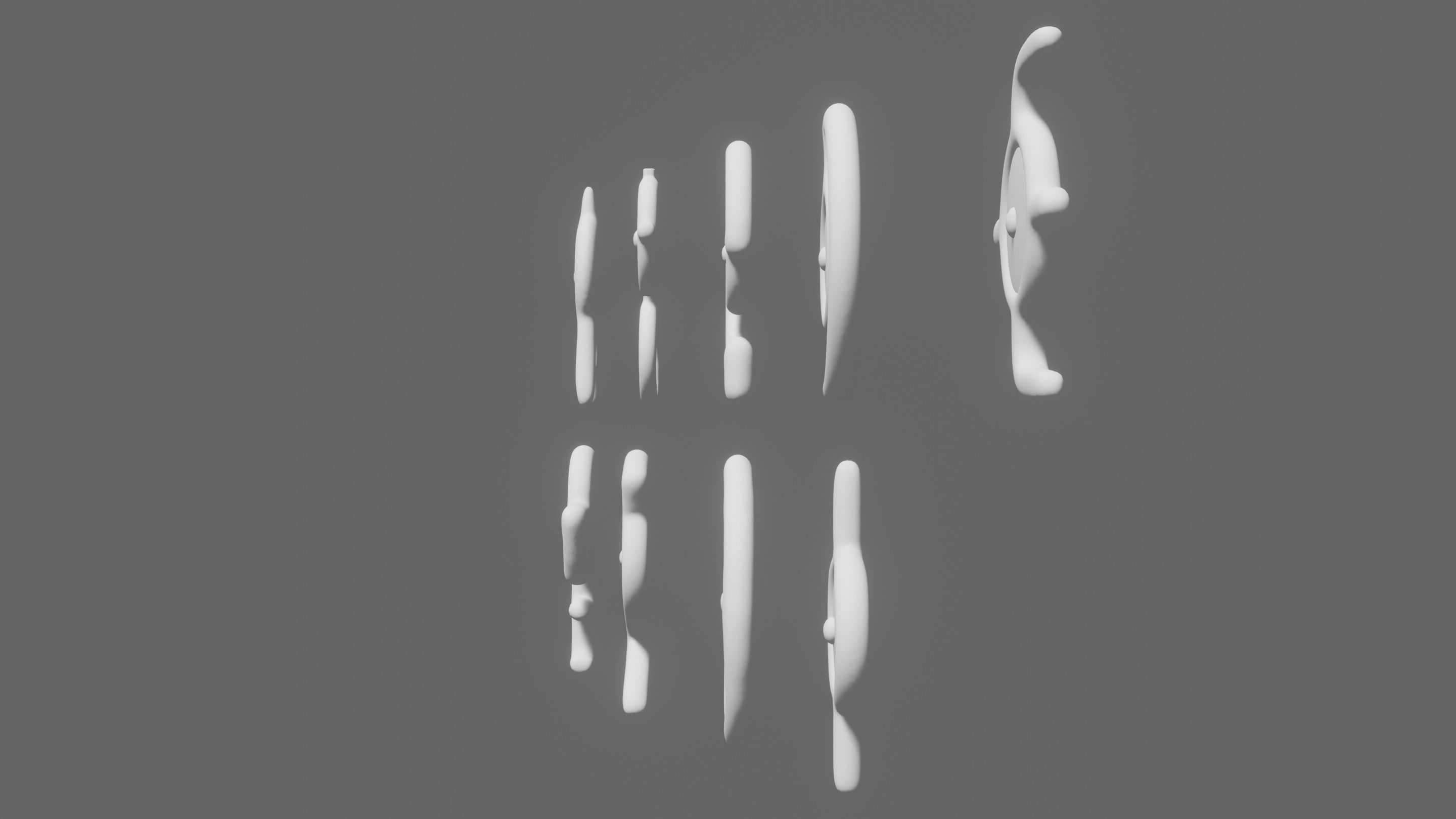 Pokemon Unown Set 1 3D model_11