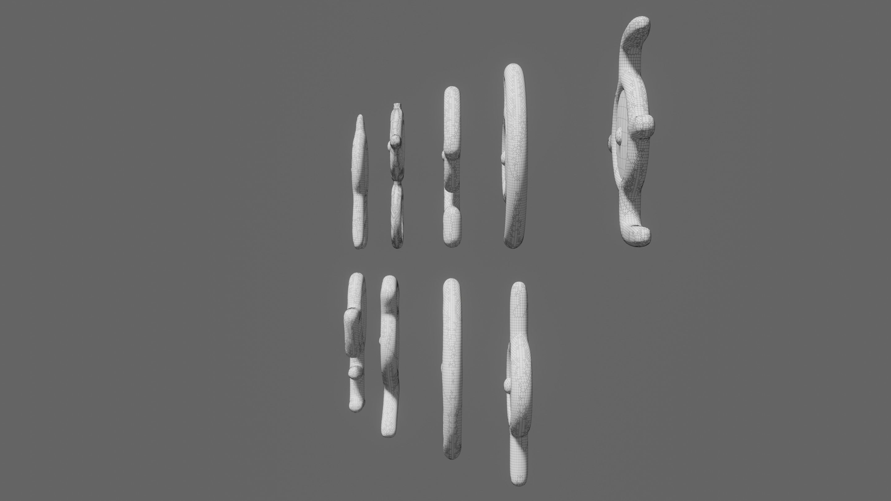 Pokemon Unown Set 1 3D model_12