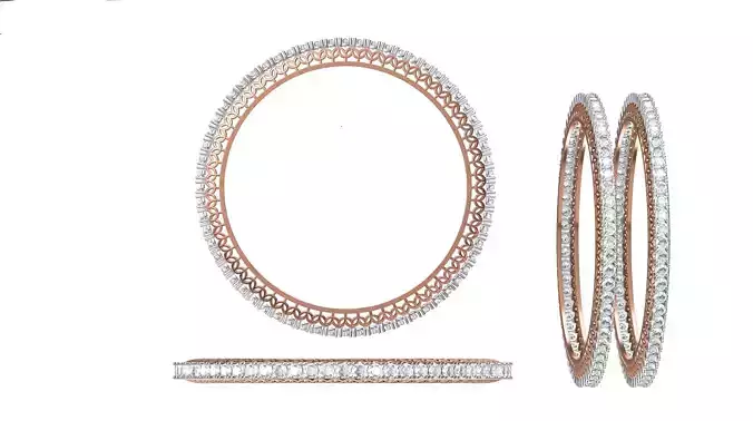 Women Bangle Bracelet STL JCD Details