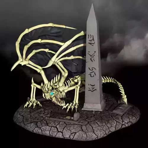 Heroes 3 Skeleton Bone Dragon model for 3d printing 3D print model