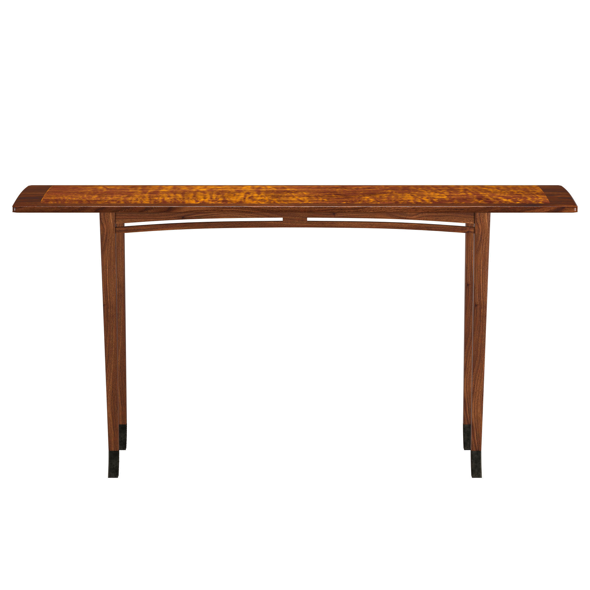 Wallnut Table Console 3D model_2