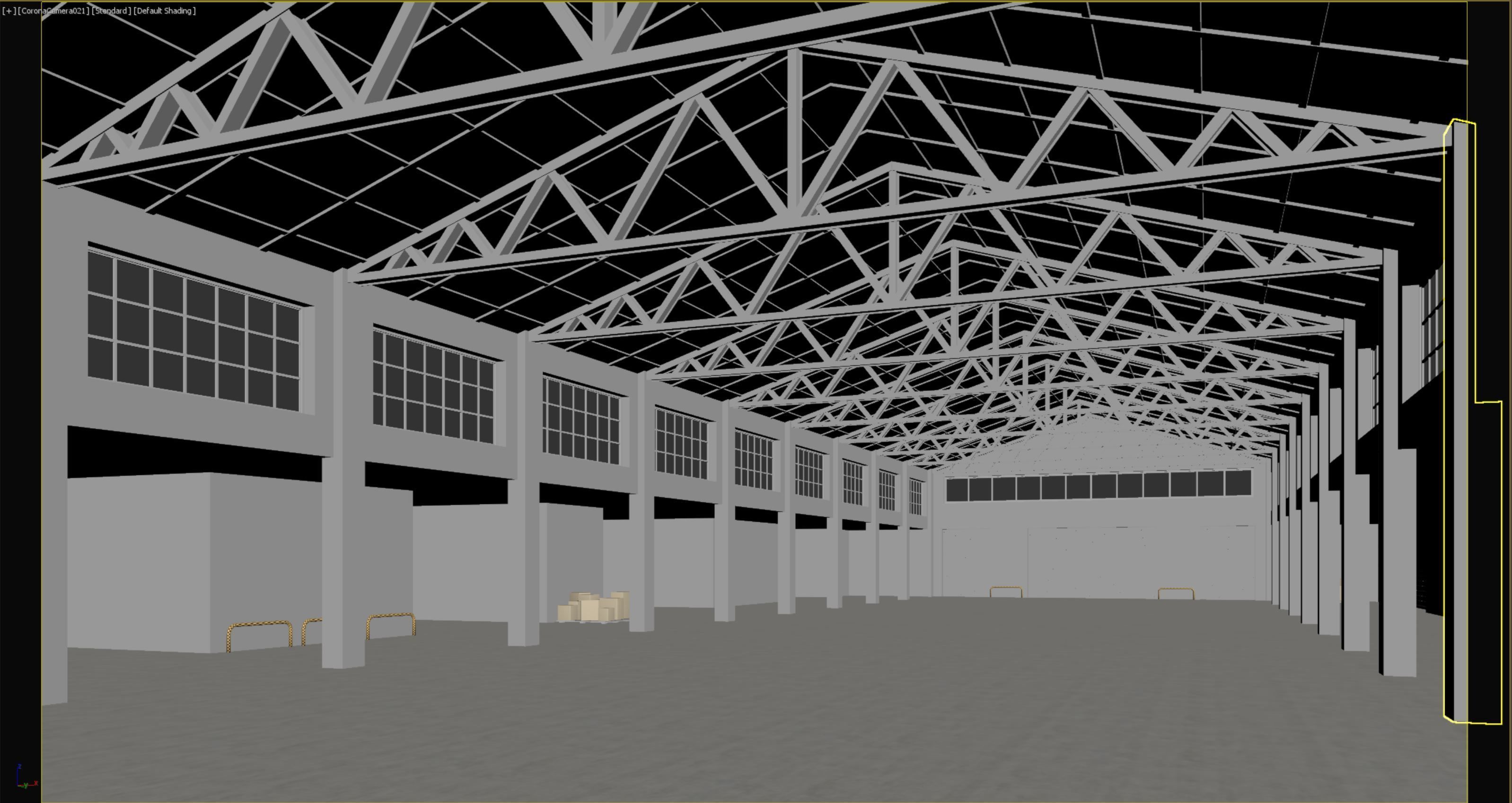 lowpoly warehouse 06 Low-poly 3D model_9