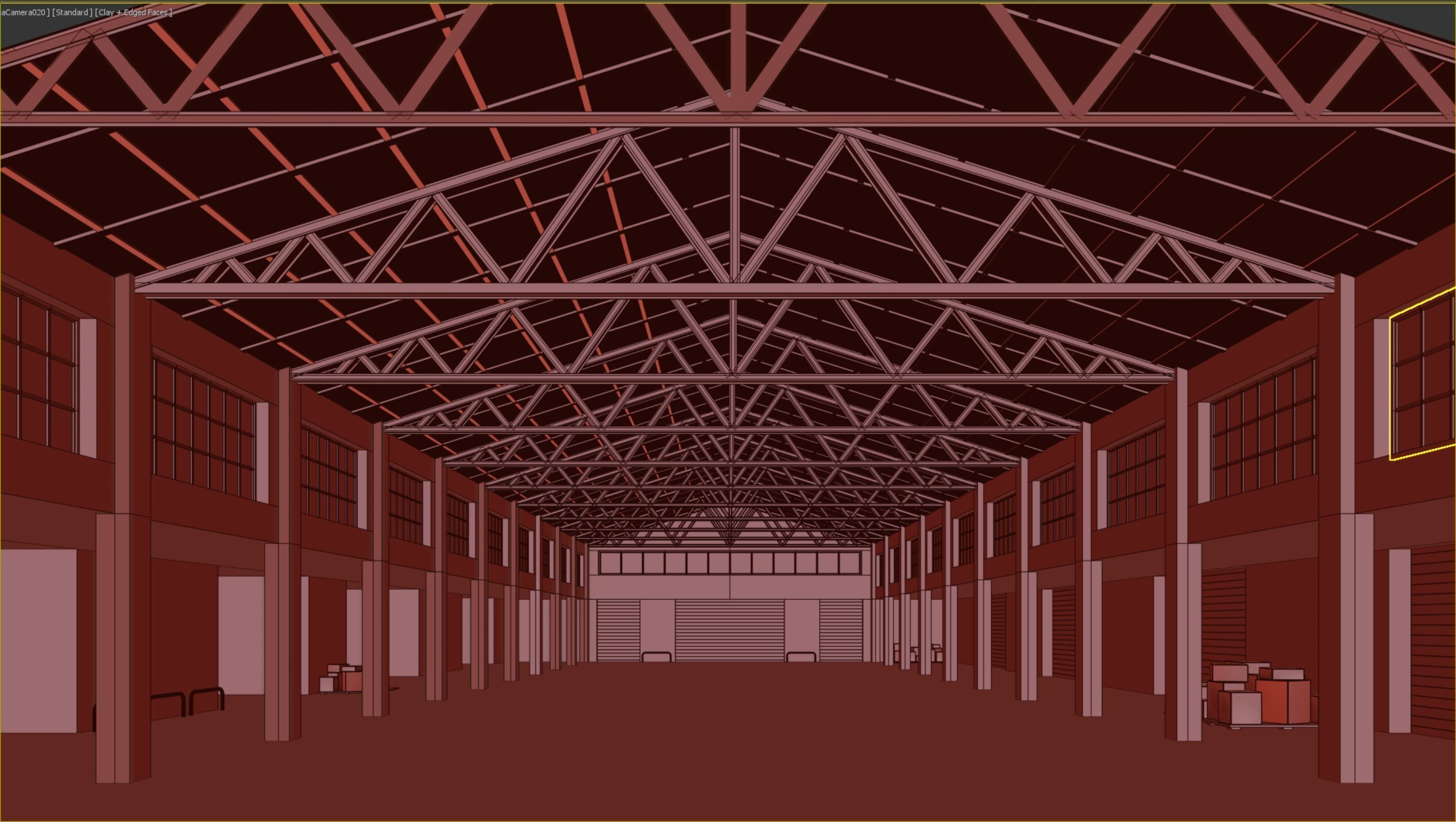 lowpoly warehouse 06 Low-poly 3D model_6