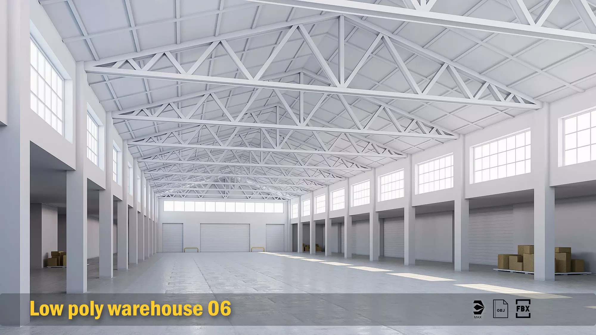 lowpoly warehouse 06 Low-poly 3D model_0