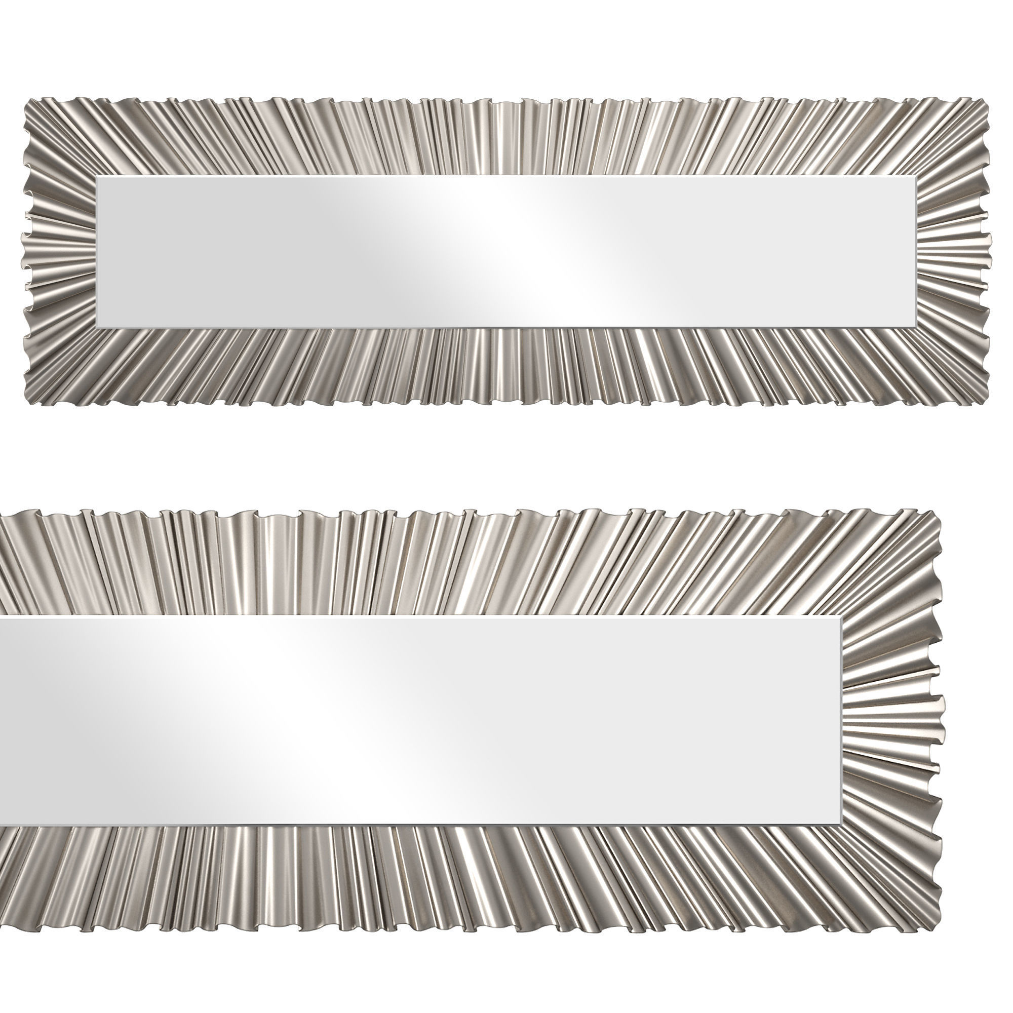 Chaucer Mirror in Silver 3D model_1