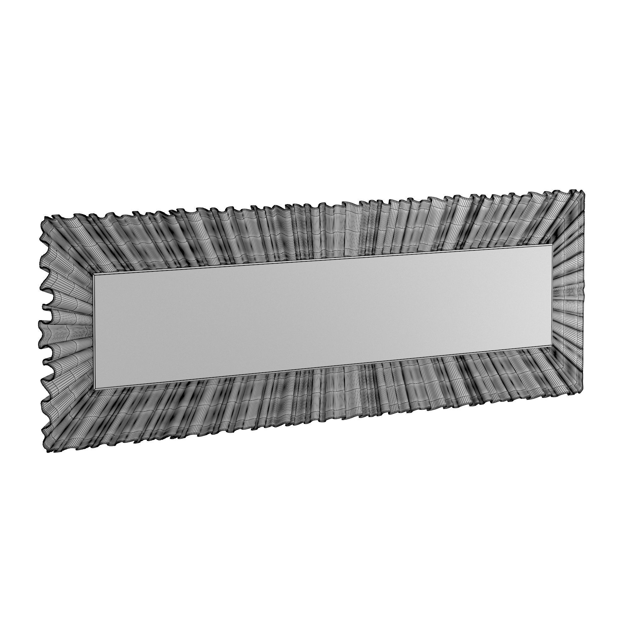 Chaucer Mirror in Silver 3D model_3