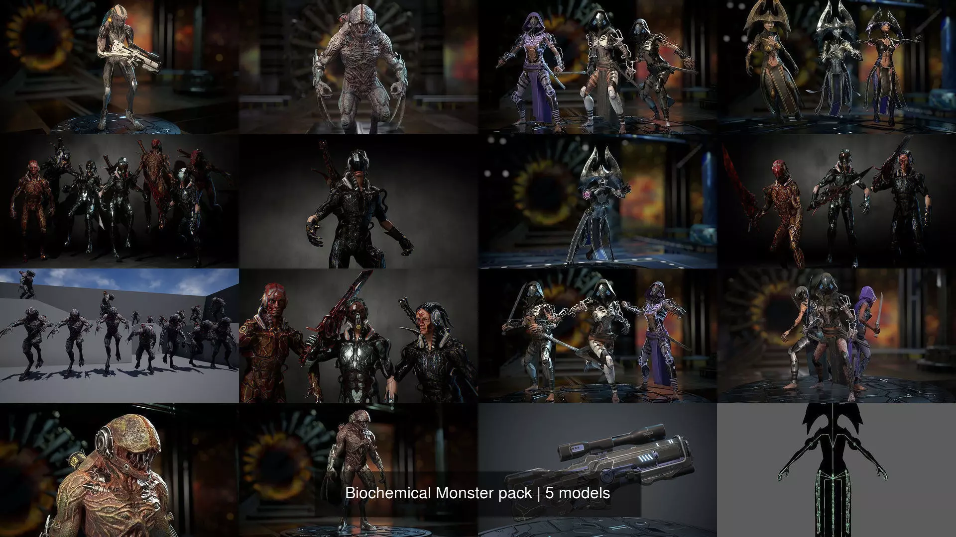 Biochemical Monster pack 3D Model Collection_9