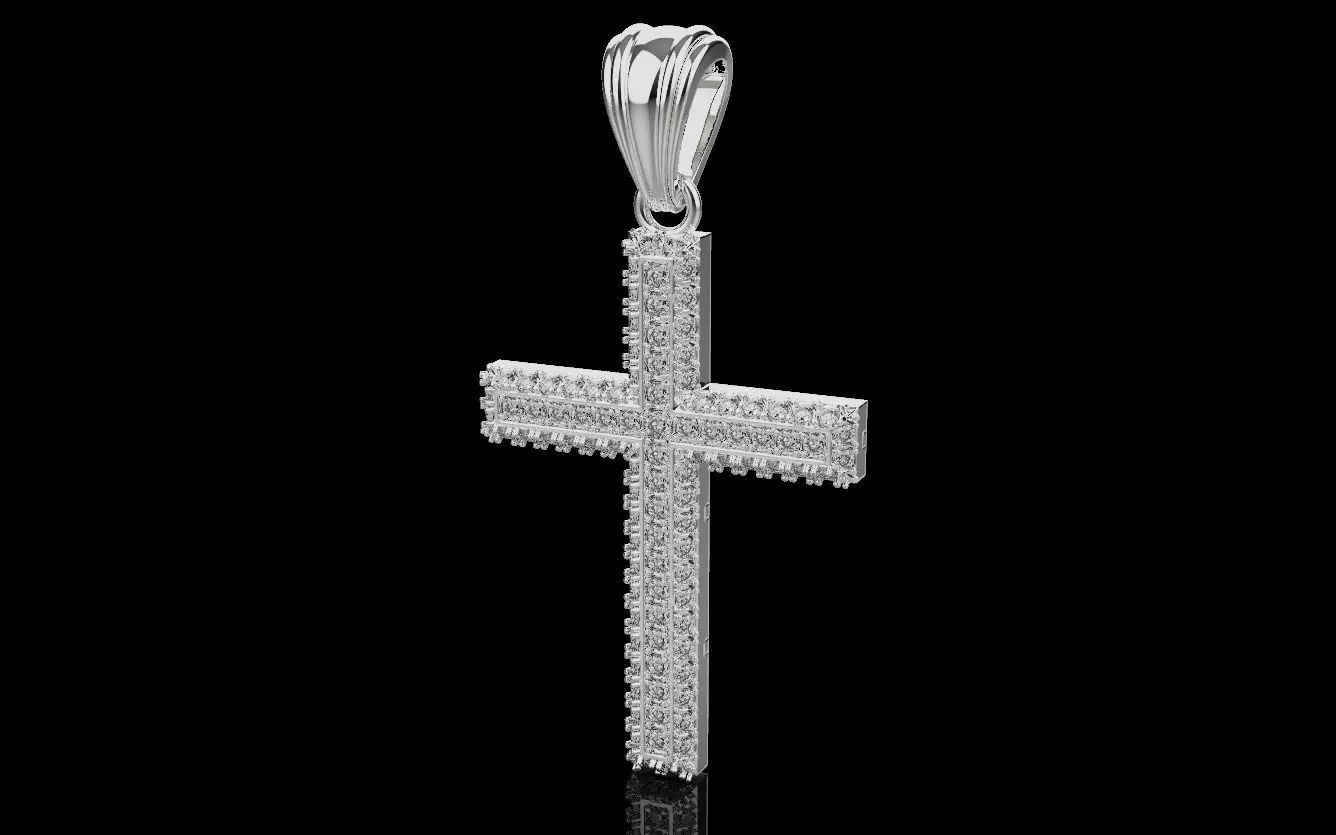 diamond-encrusted cross Free 3D print model