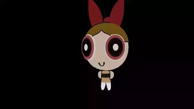 cartoon girl 3D model