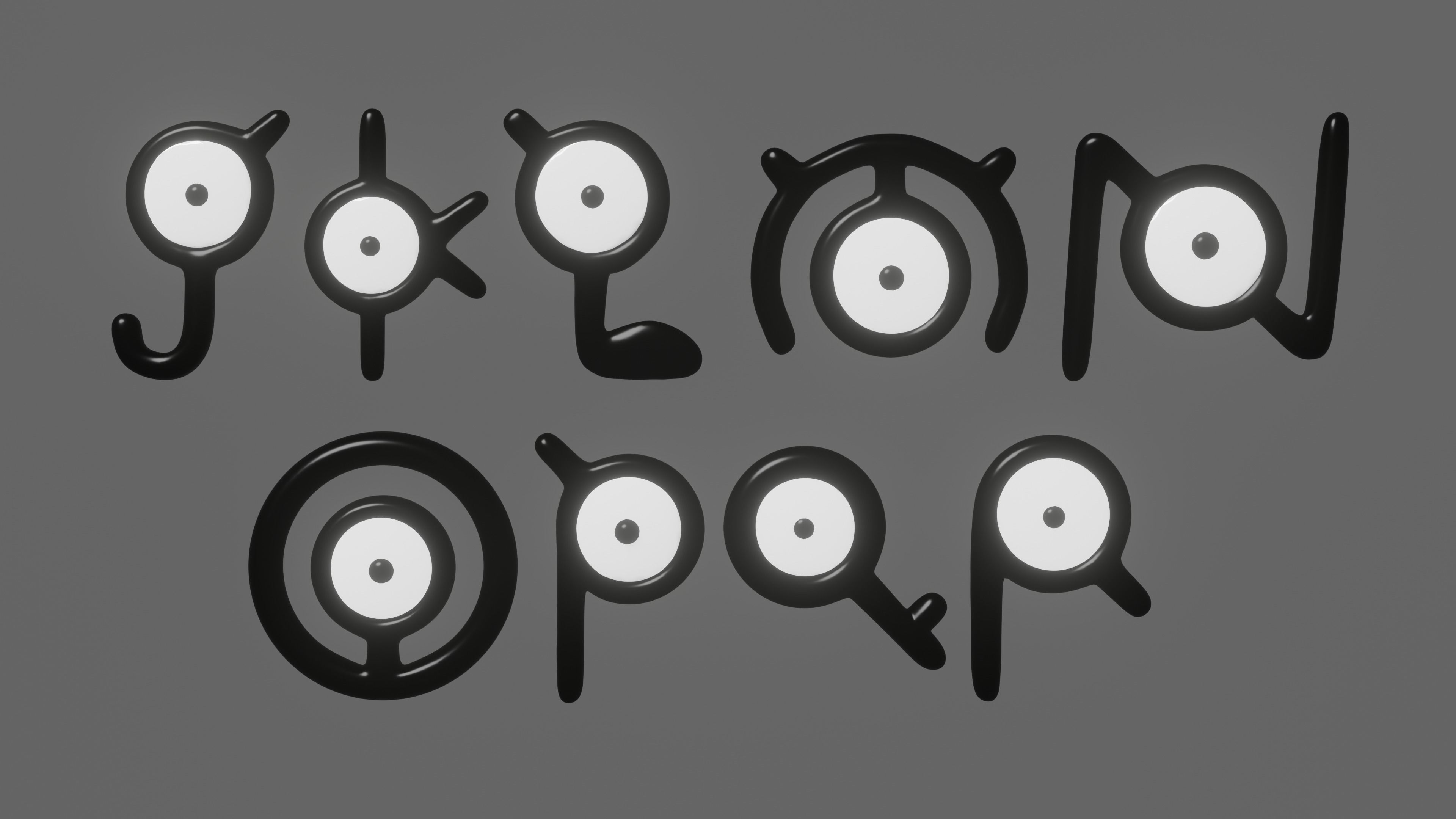 Pokemon Unown Set 2 3D model_1