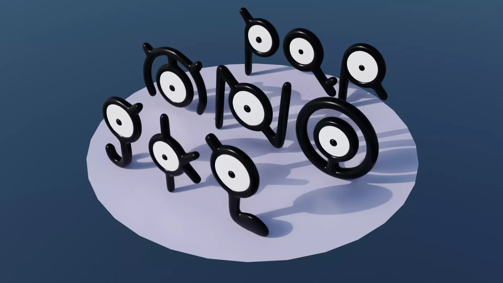 Pokemon Unown Set 2 3D model_0