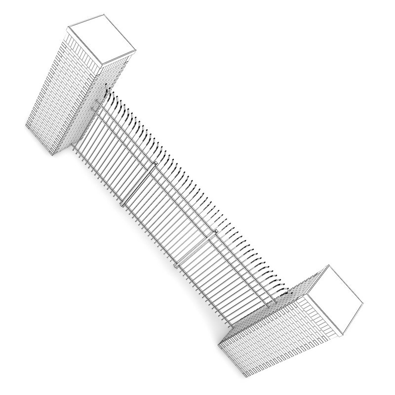 Concrete Fence 07 3D model_1