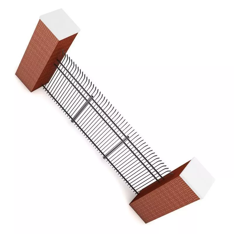 Concrete Fence 07 3D model_0