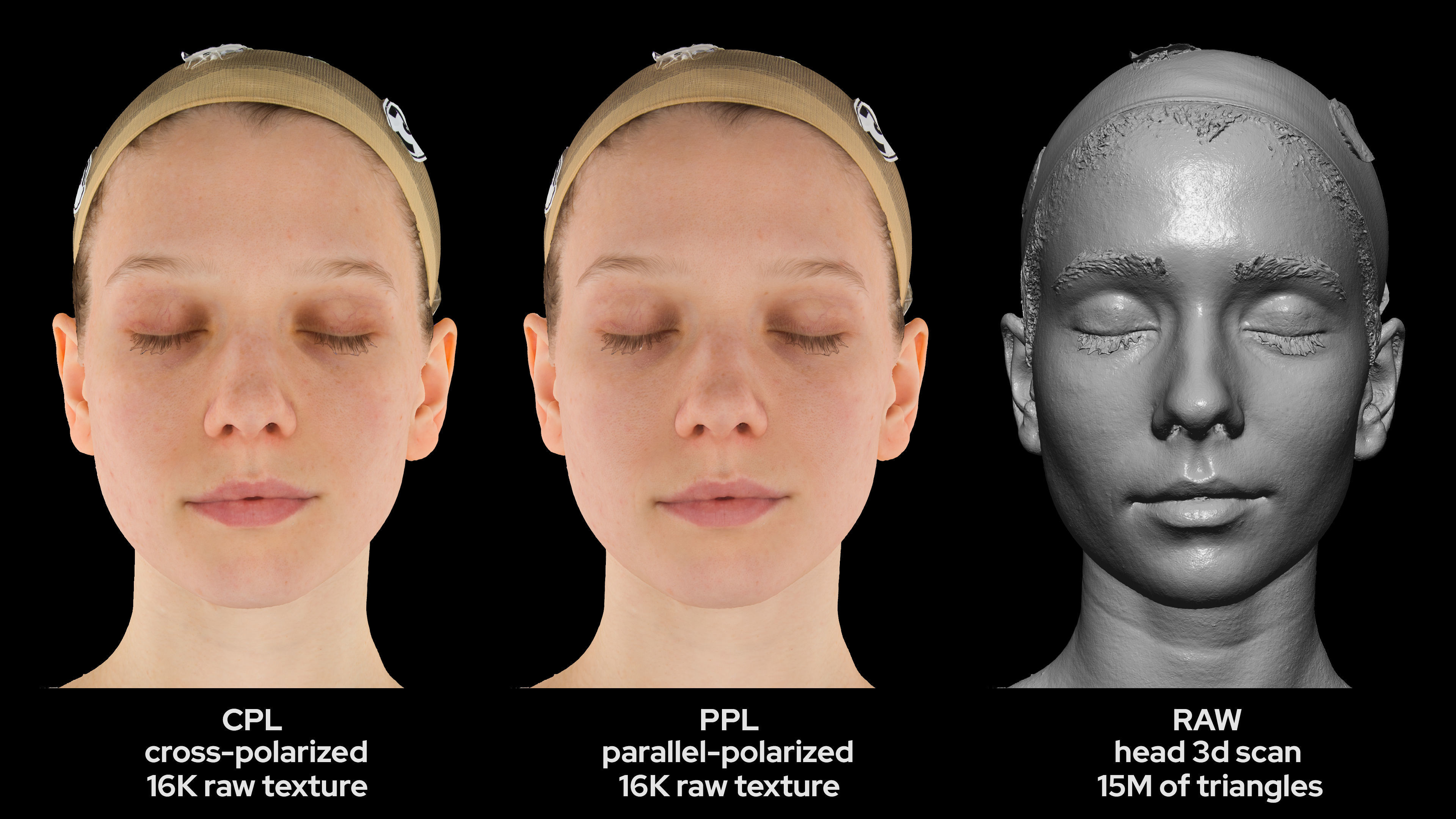 European Female 30s head scan 023 3D model_5