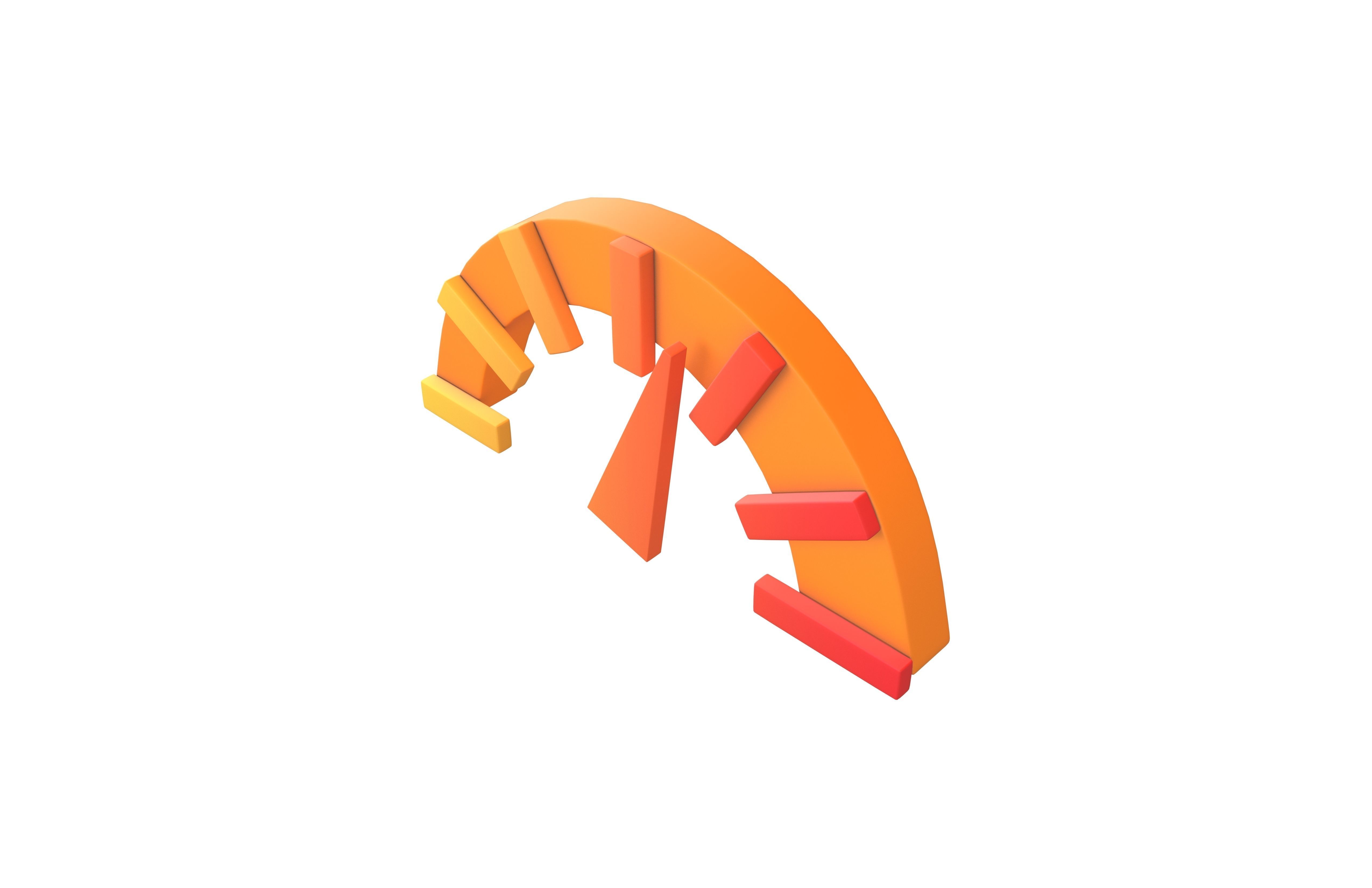 Speed Symbol v2 003 Low-poly 3D model_3