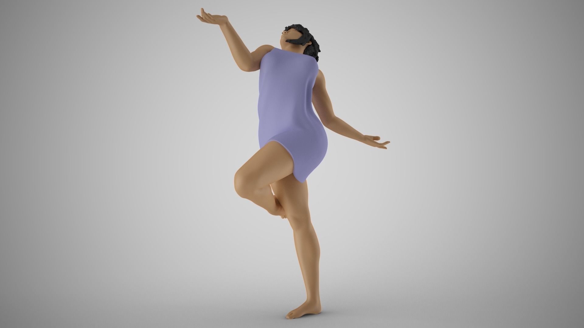 Free Spirited Girl 3D print model_4