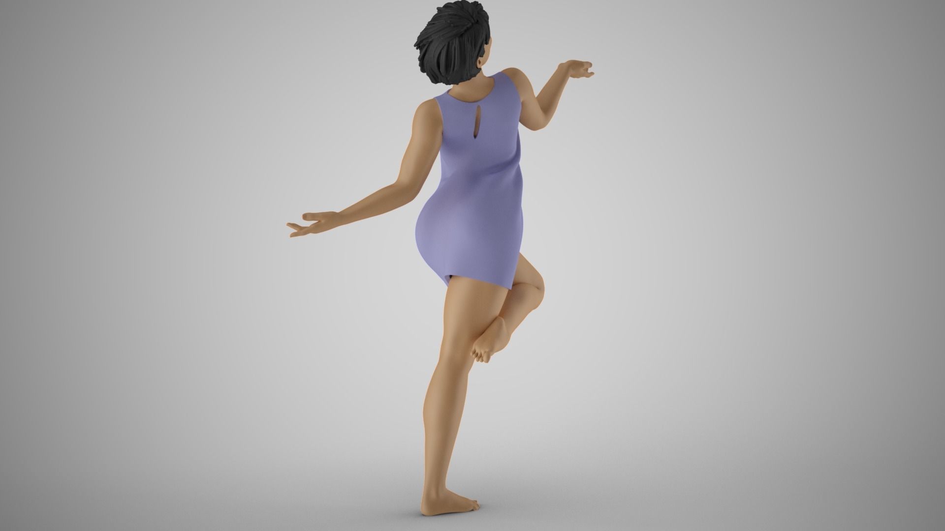 Free Spirited Girl 3D print model_8