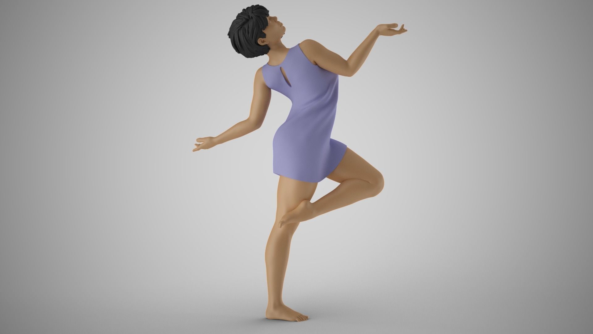 Free Spirited Girl 3D print model_7
