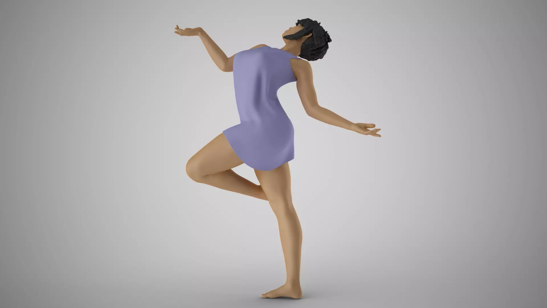 Free Spirited Girl 3D print model_0