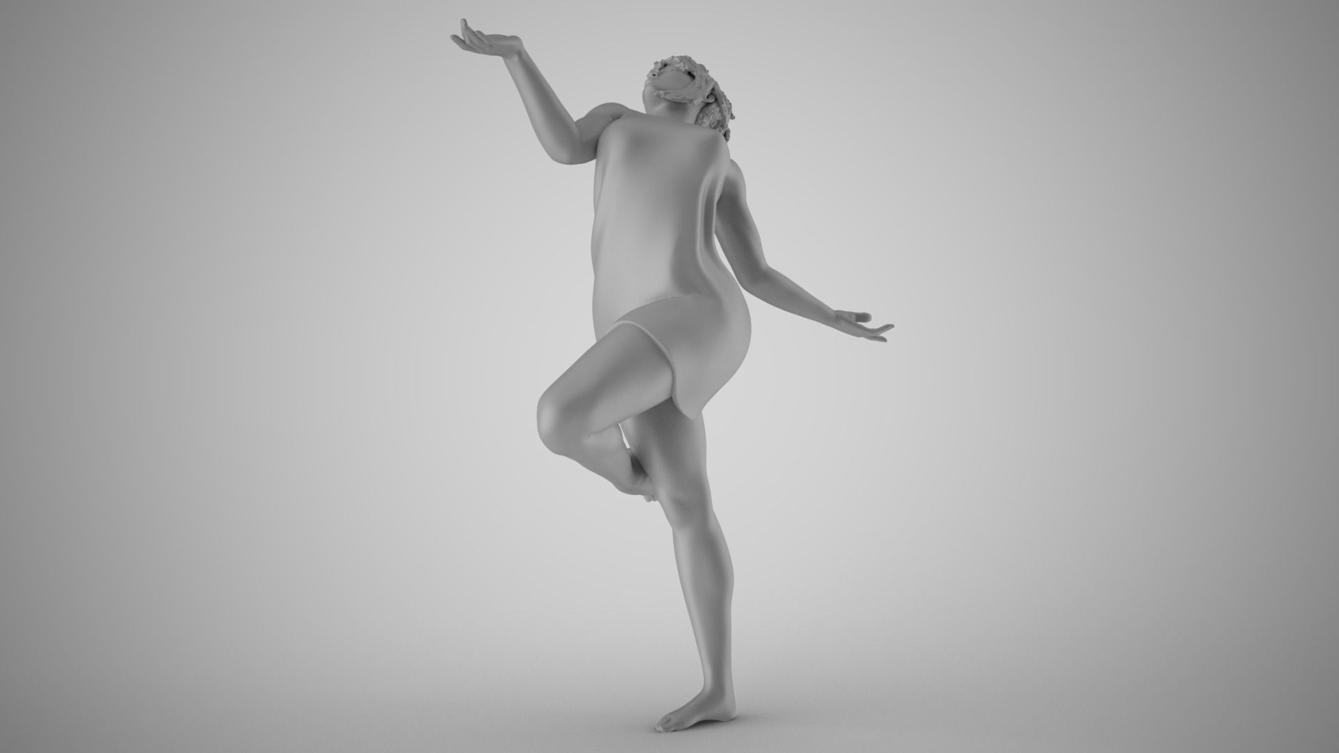 Free Spirited Girl 3D print model_3