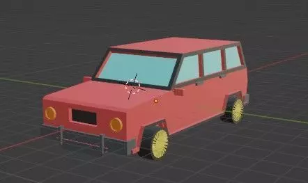 JeepCar Free low-poly 3D model