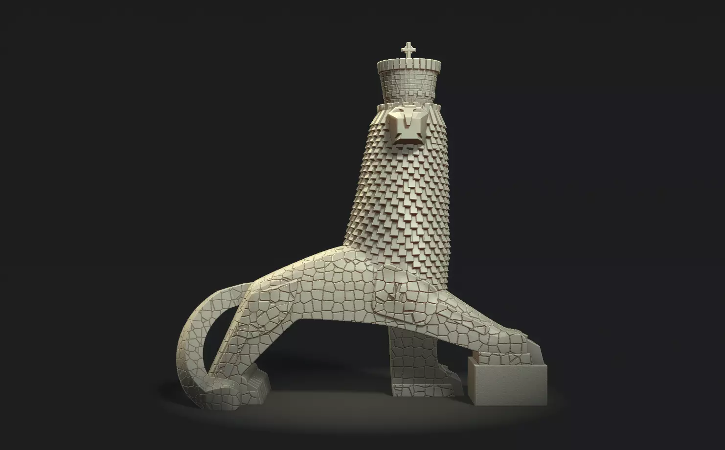 Monument to the Lion of Judah 3D print model_0