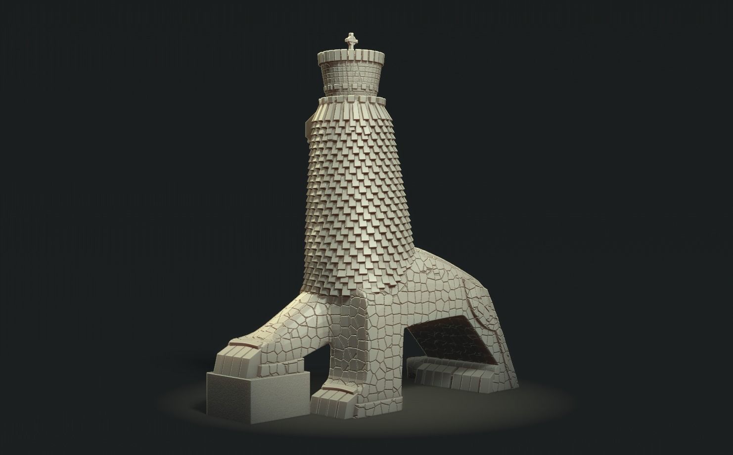Monument to the Lion of Judah 3D print model_4