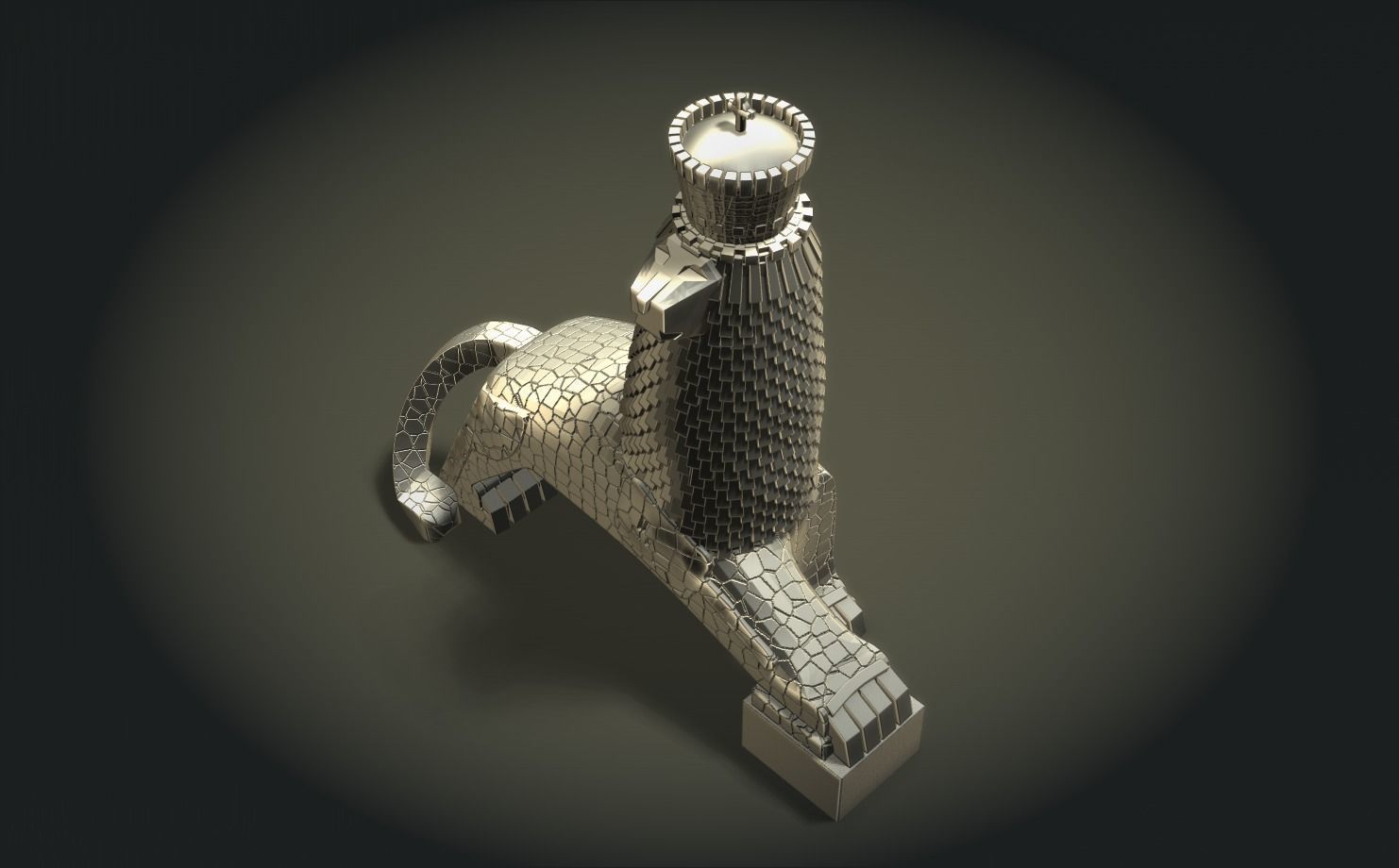 Monument to the Lion of Judah 3D print model_1