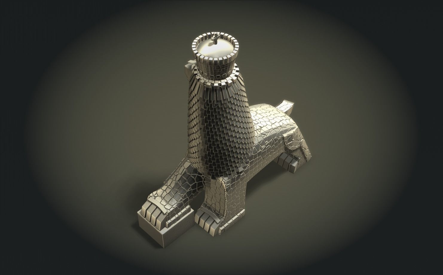 Monument to the Lion of Judah 3D print model_3