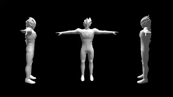 Ultraman blazar  Free low-poly 3D model