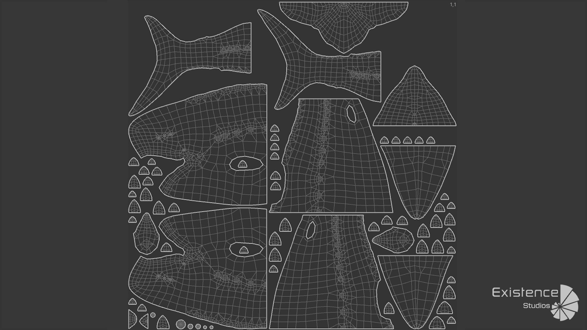 Megalodon Shark Model GameReady Ocean Predator Low poly fish - 7 Low-poly 3D model_13