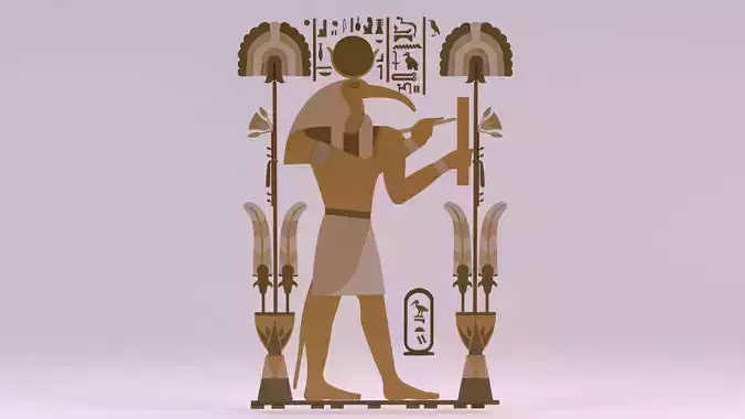 Egyptian Symbols - 047 Low-poly 3D model