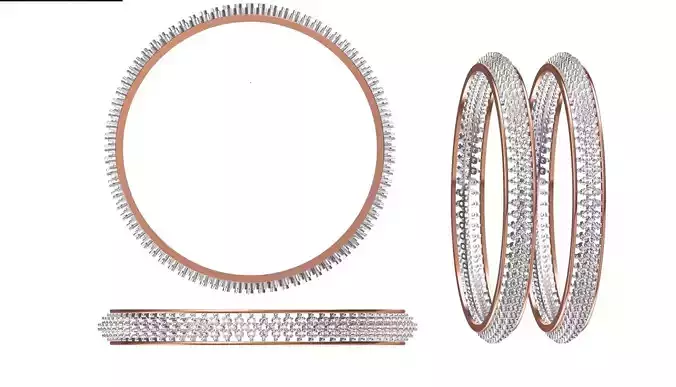 Women Bangle Bracelet STL JCD Details