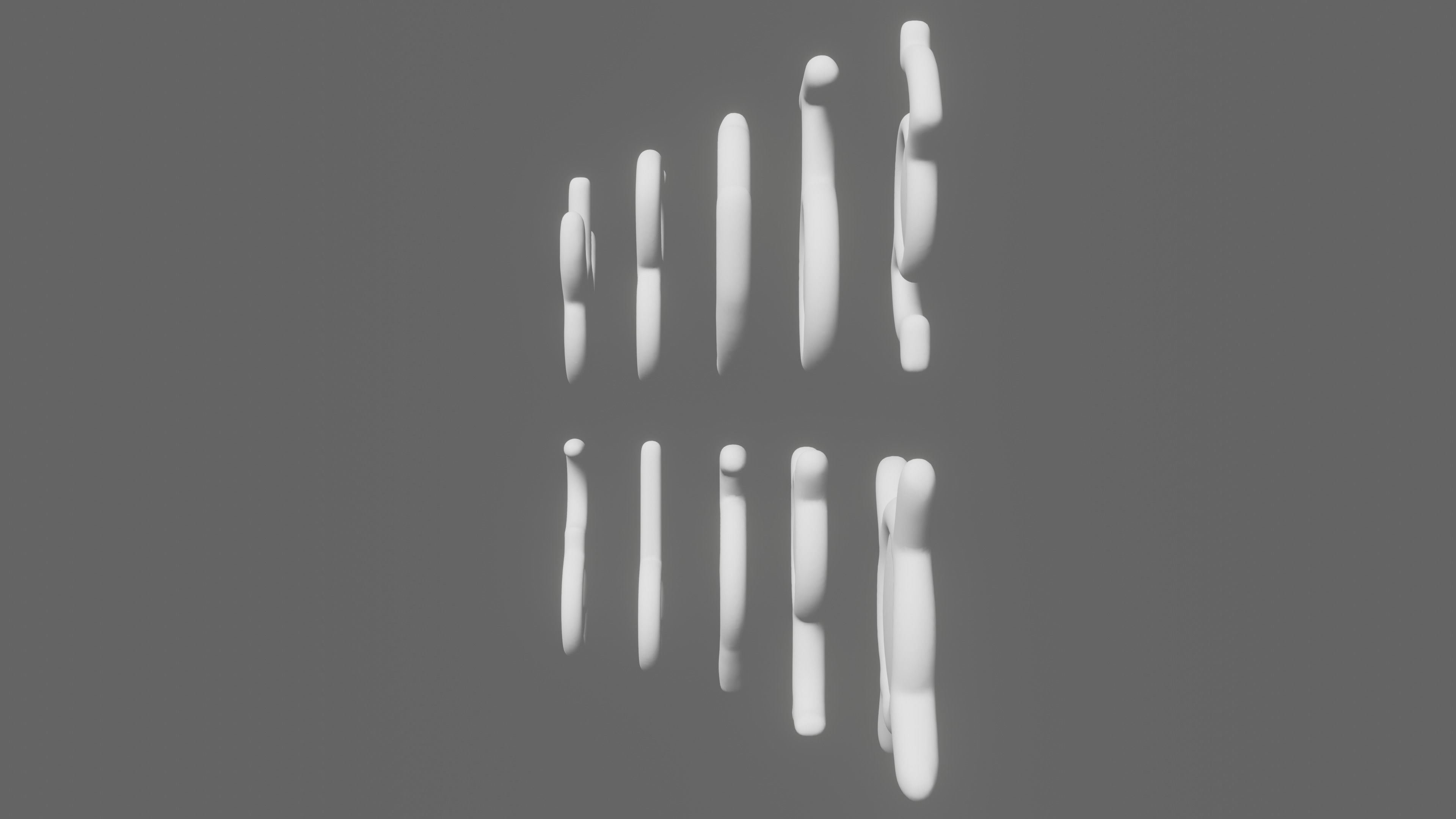 Pokemon Unown Set 3 3D model_5