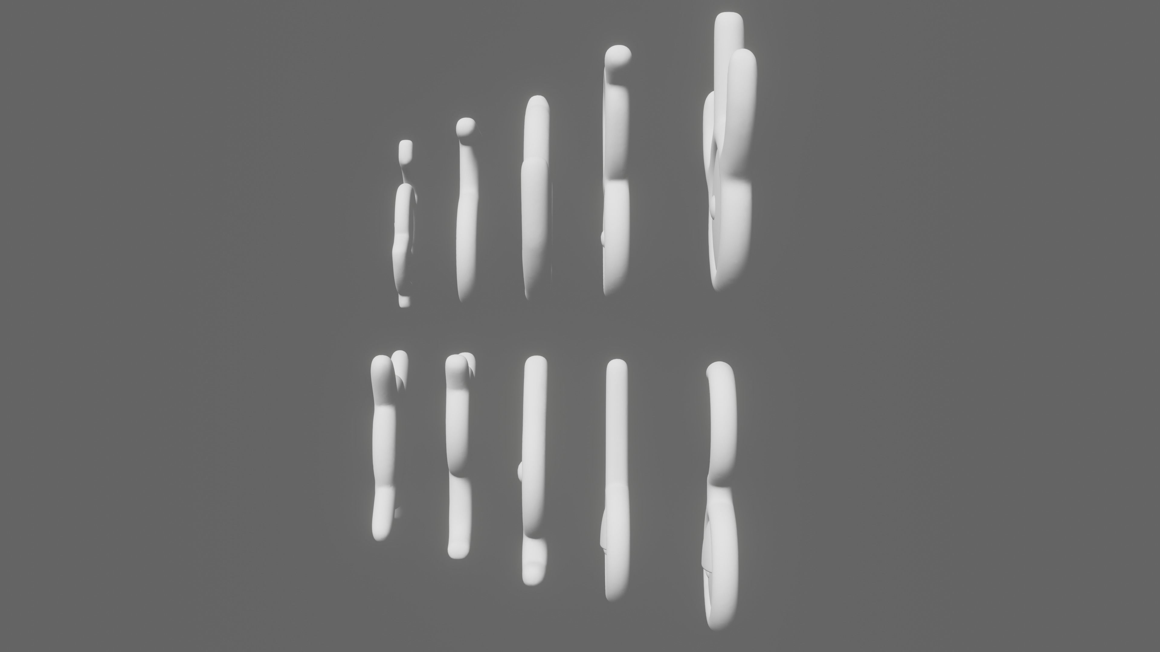 Pokemon Unown Set 3 3D model_11