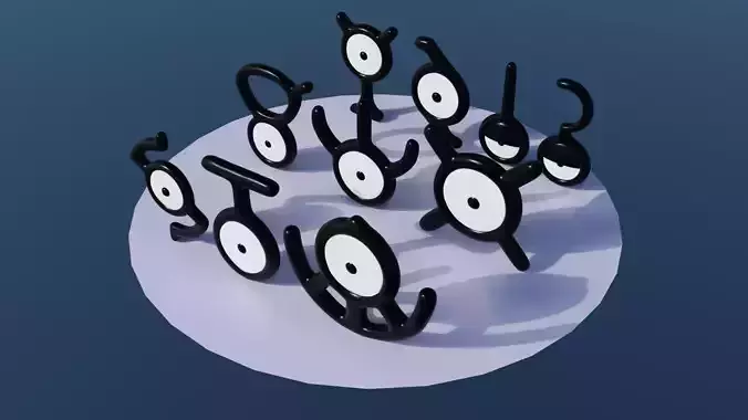 Pokemon Unown Set 3 3D model