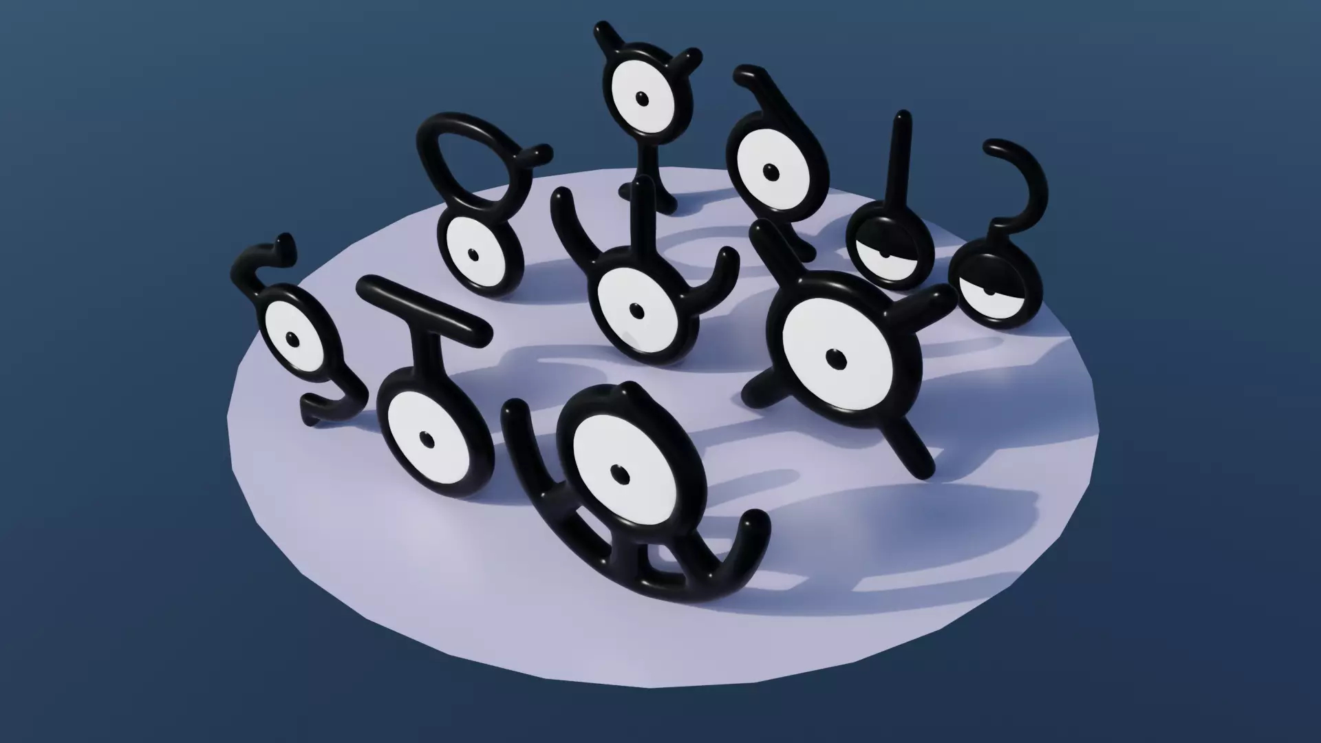 Pokemon Unown Set 3 3D model_0