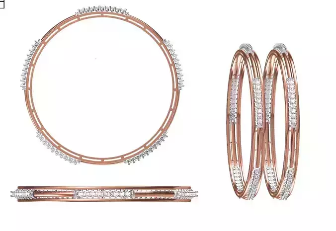 Women Bangle Bracelet STL JCD Details