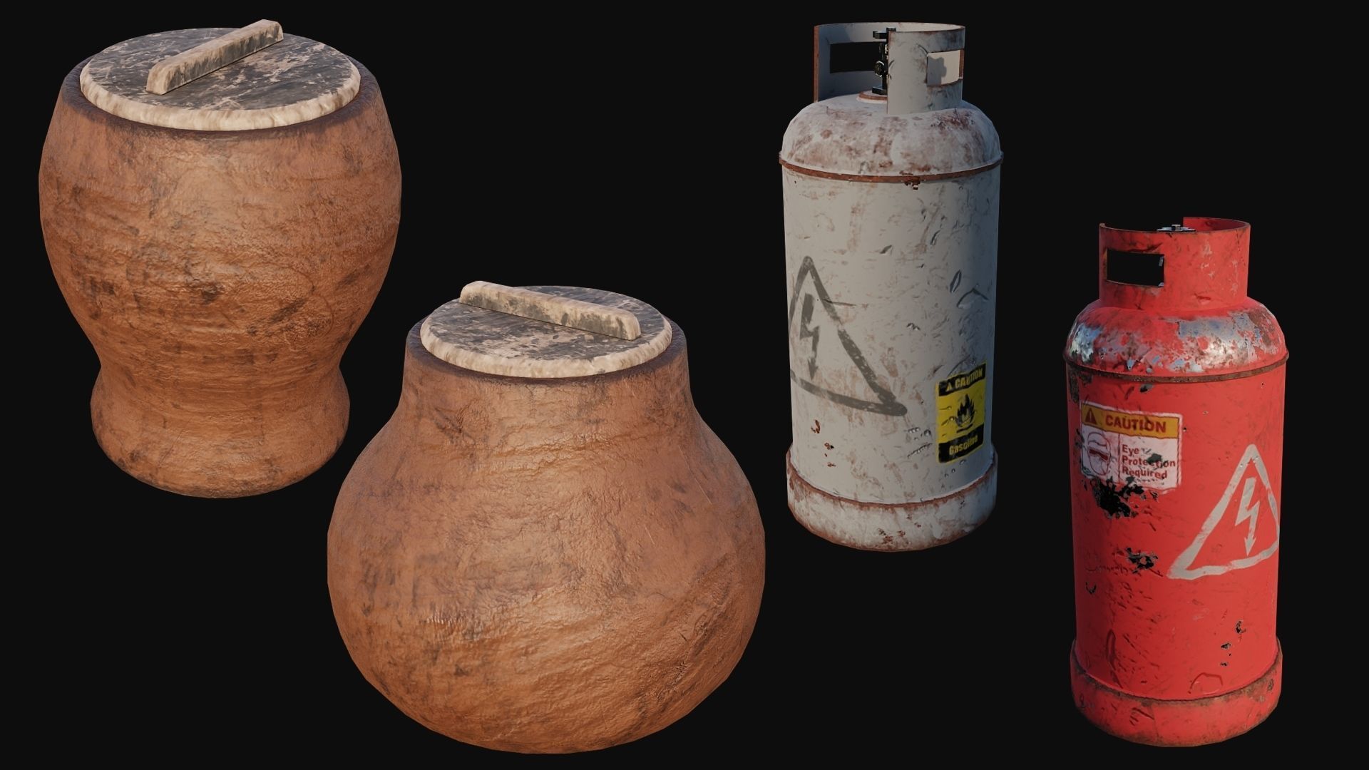 Props Pack - 90 Objects 4K PBR Texture Low-poly 3D model_24