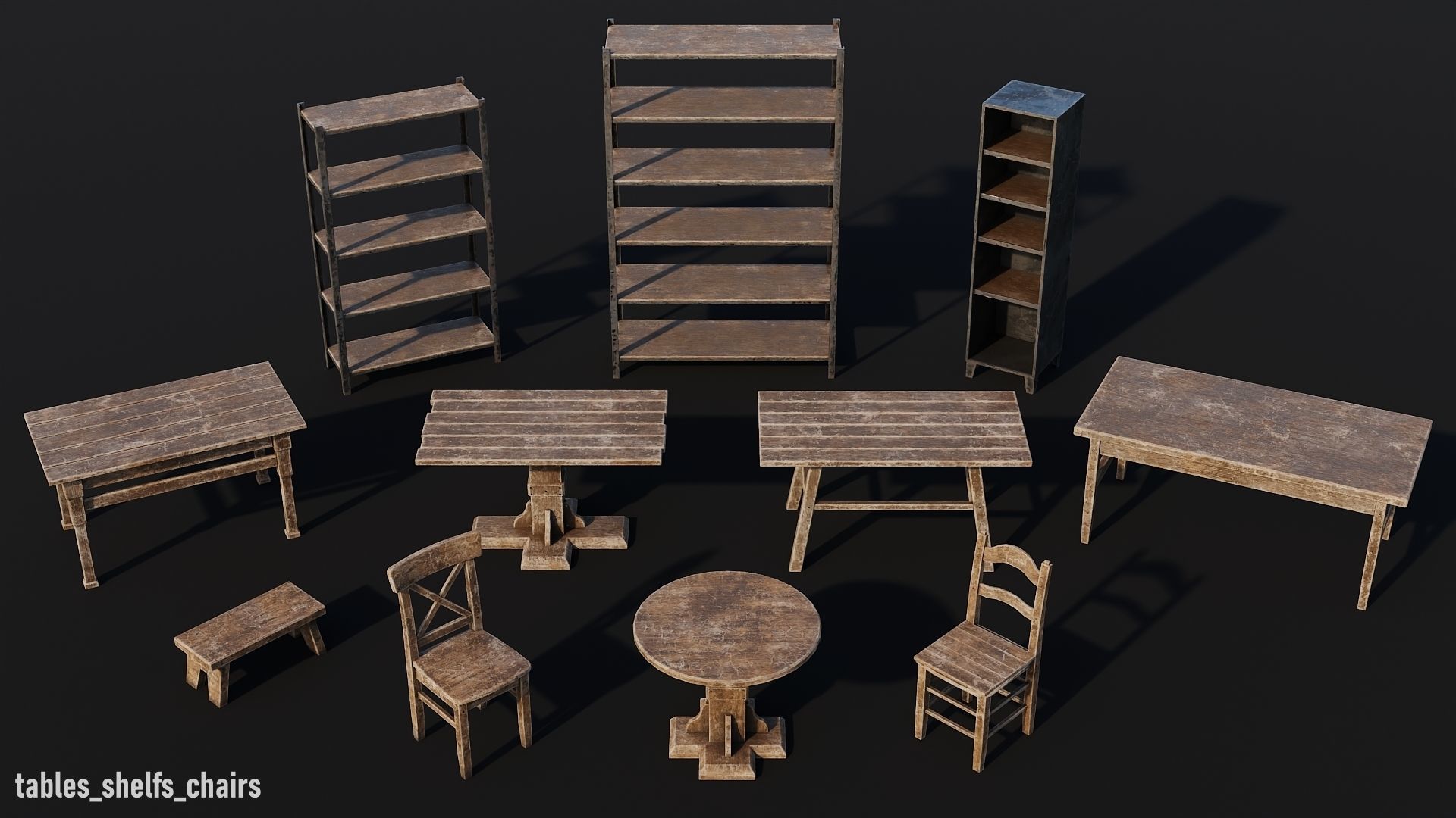 Props Pack - 90 Objects 4K PBR Texture Low-poly 3D model_10