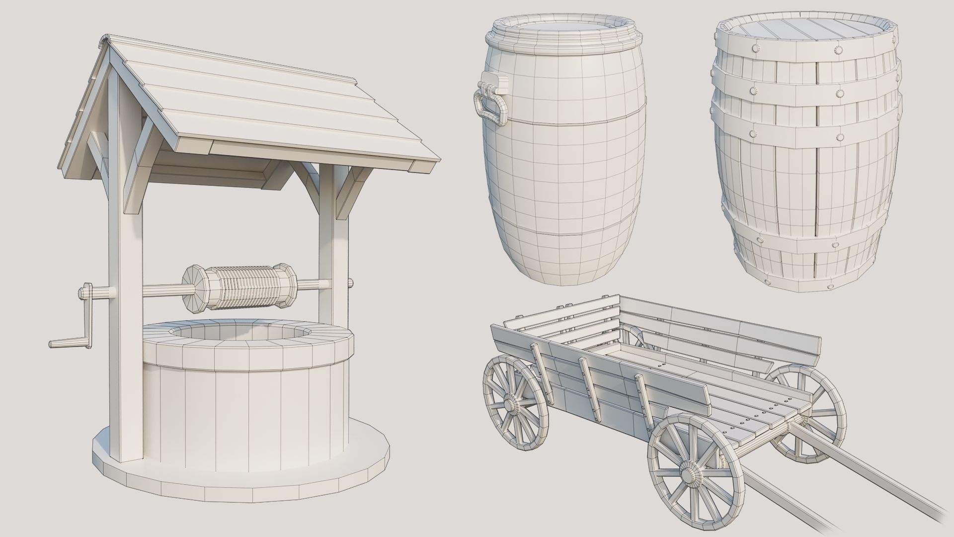 Props Pack - 90 Objects 4K PBR Texture Low-poly 3D model_44