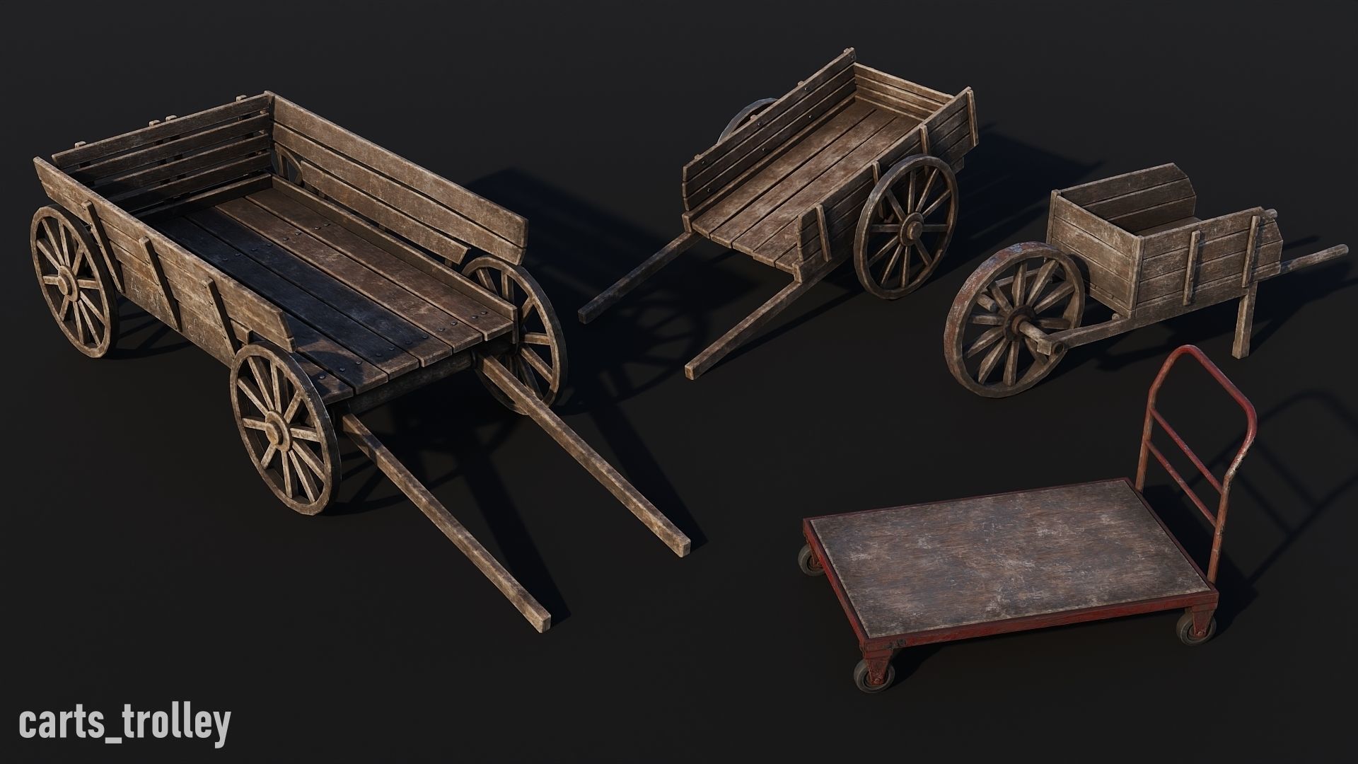 Props Pack - 90 Objects 4K PBR Texture Low-poly 3D model_6